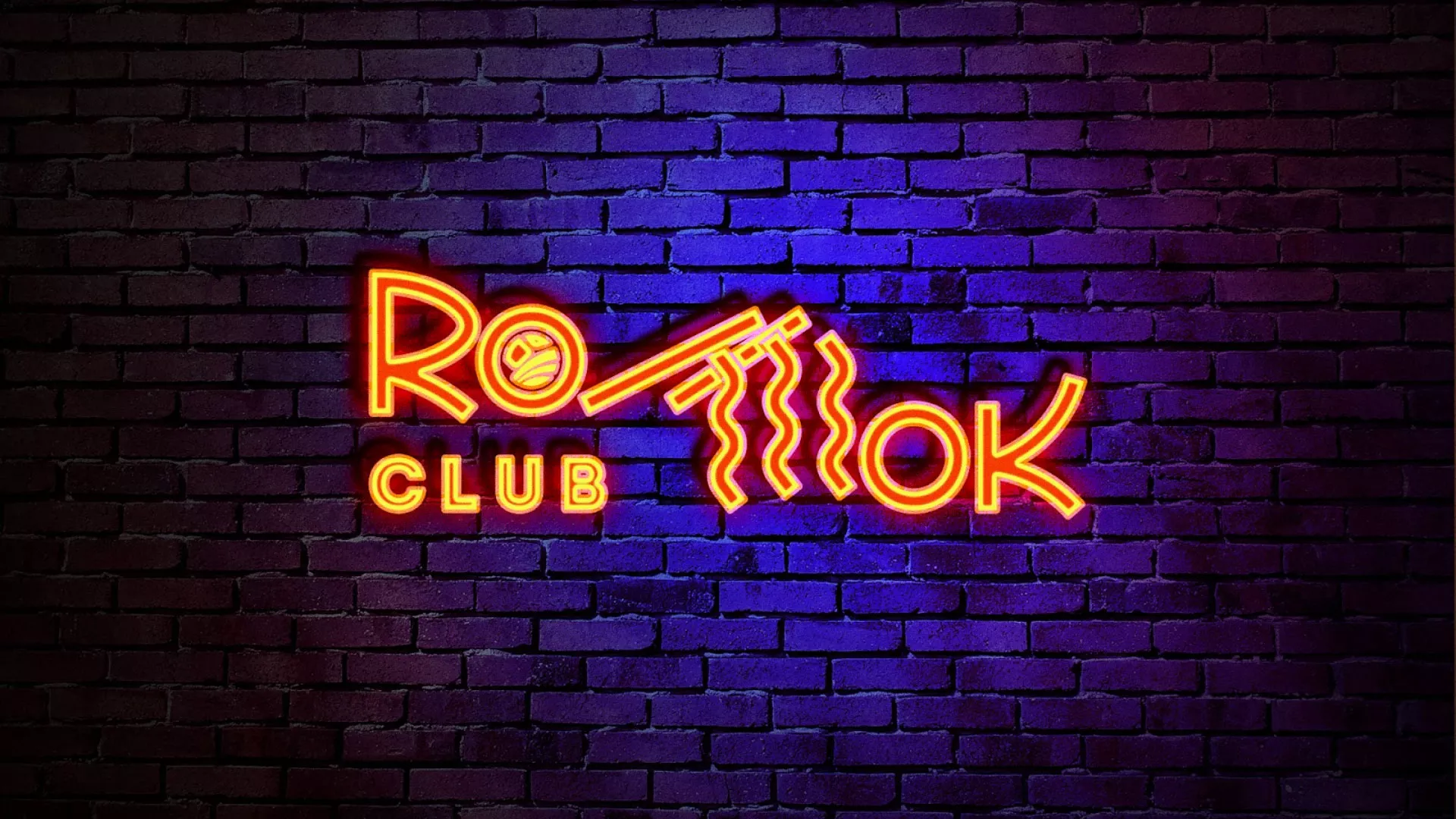 Разработка интерьерной вывески суши-бара «Roll Wok Club» в Купино